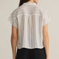 SAILOR STRIPED LINEN TOP