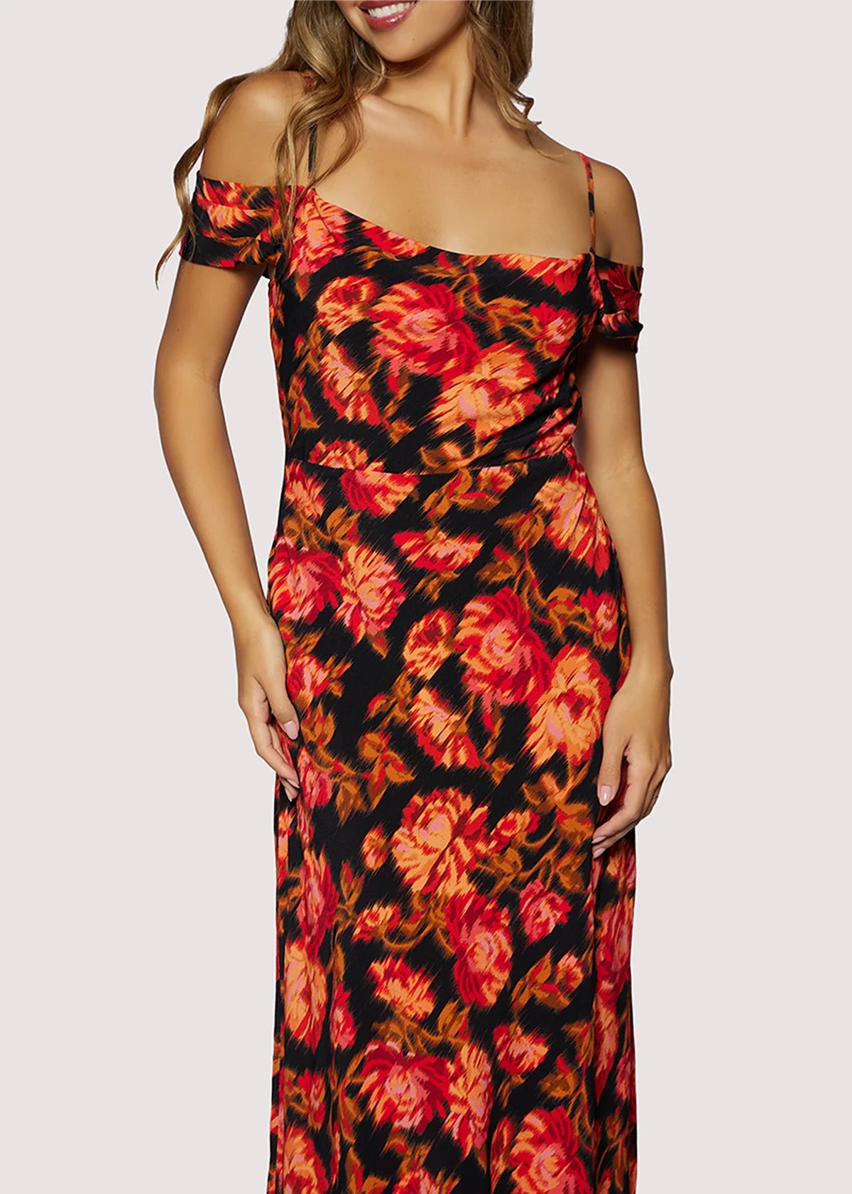 EVENING BLOOM MIDI DRESS