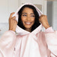 Glazey Satin Hoodie - Blush