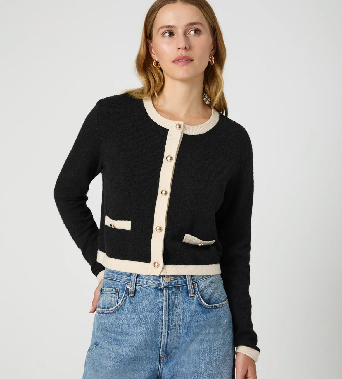 VHARI CONTRAST CARDIGAN