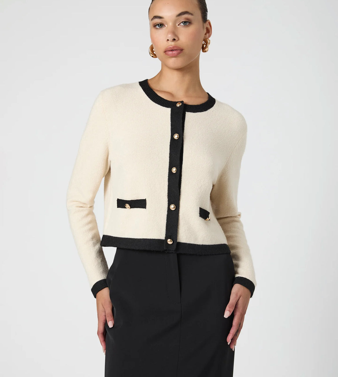 VHARI CONTRAST CARDIGAN