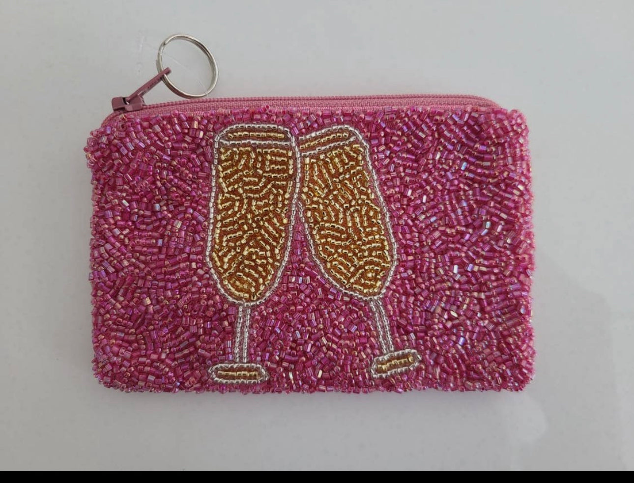 CHAMPAGNE FLUTES COIN PURSE