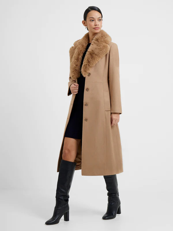 FAVAN FAUX FUR TRENCH