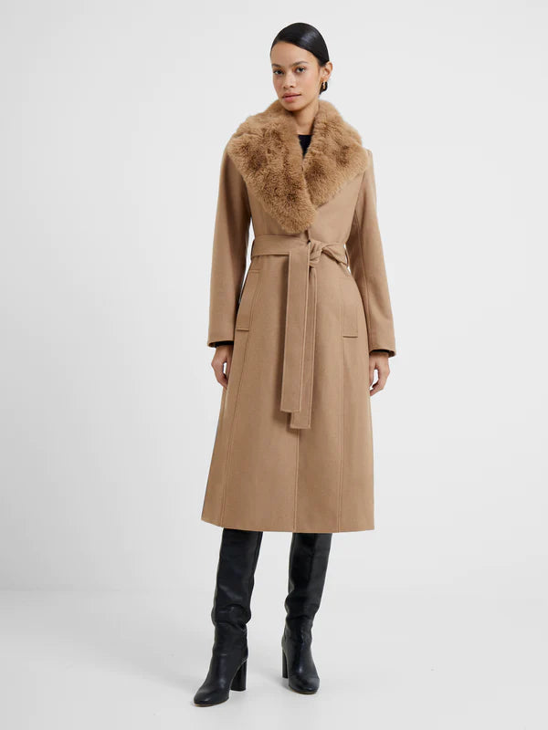 FAVAN FAUX FUR TRENCH