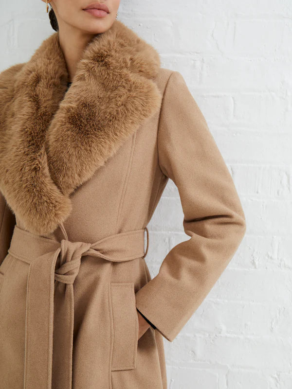 FAVAN FAUX FUR TRENCH