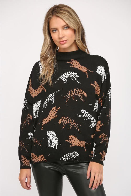 JURASSIC MOCK NECK SWEATER