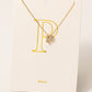 PAVE LETTER PENDANT CHAIN NECKLACE