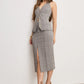 PLAID MIDI SKIRT