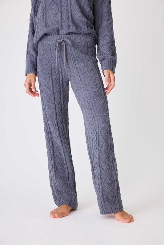 CHENILLE COZY CABLE LOUNGE PANT