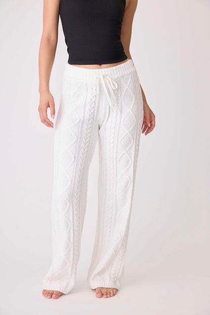 CHENILLE COZY CABLE LOUNGE PANT