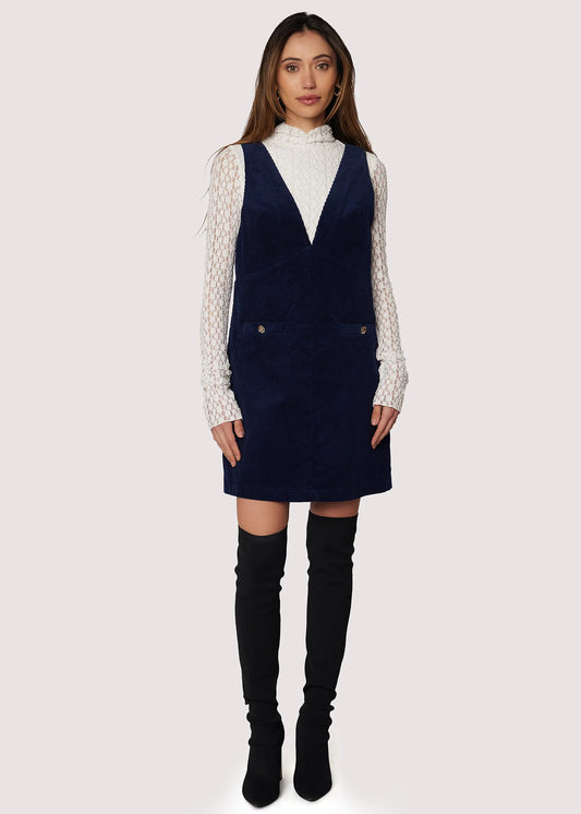 TWILIGHT ALLURE V-NECK MINI DRESS