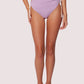 TAN LINE TRIO LACE UP BIKINI BOTTOM