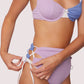 TAN LINE TRIO LACE UP BIKINI BOTTOM