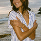 SAILOR STRIPED LINEN TOP