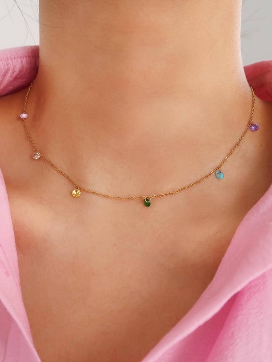 ARIELLE 18K CUBIC ZIRCONIA NECKLACE