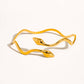ZOEY 18K GOLD WAVY BRACELET