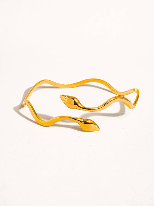 ZOEY 18K GOLD WAVY BRACELET