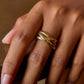 CORI 18K GOLD CRISSCROSS RING