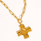 BRAI 18K GOLD CROSS NECKLACE