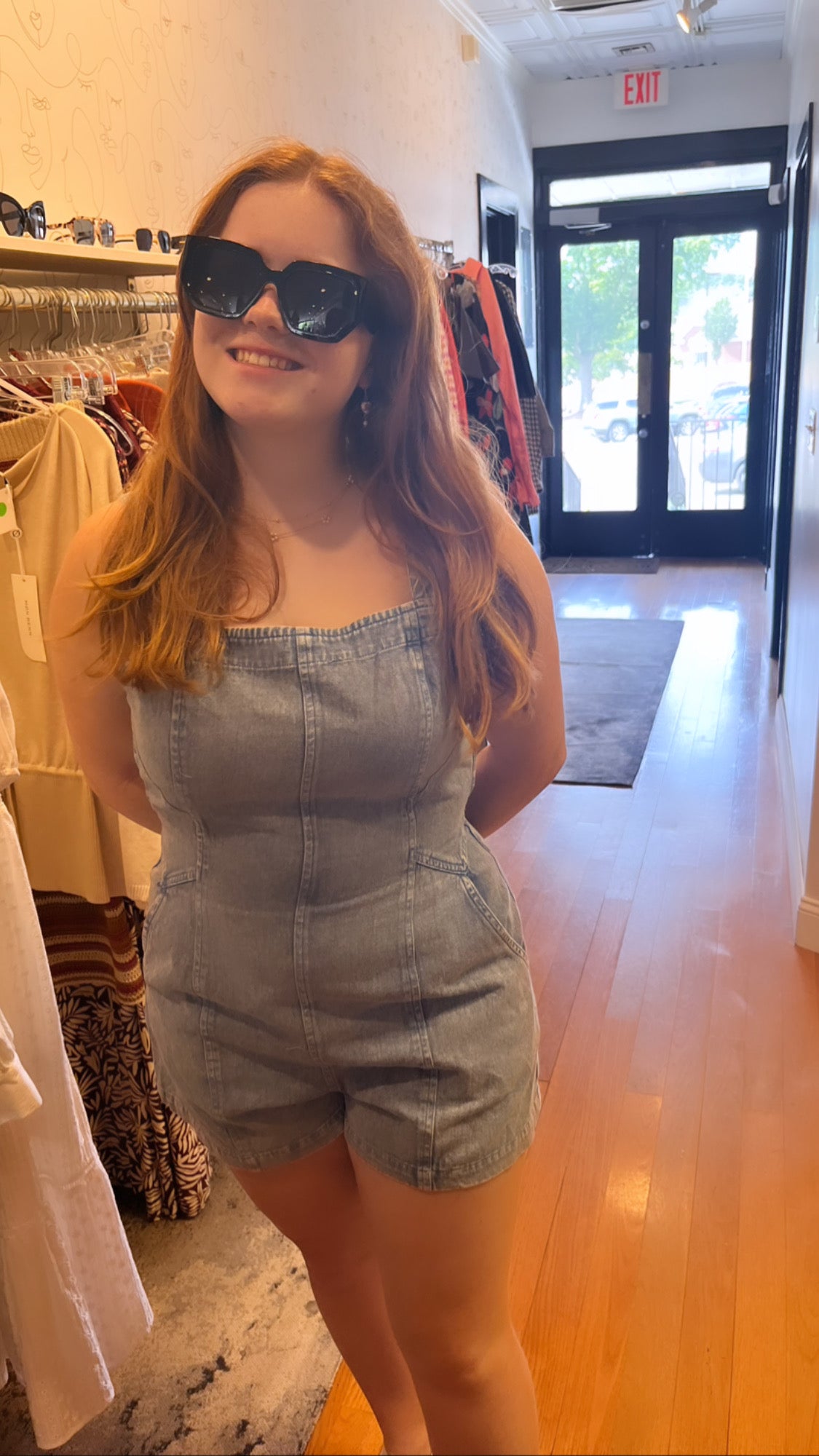 RORY DENIM ROMPER