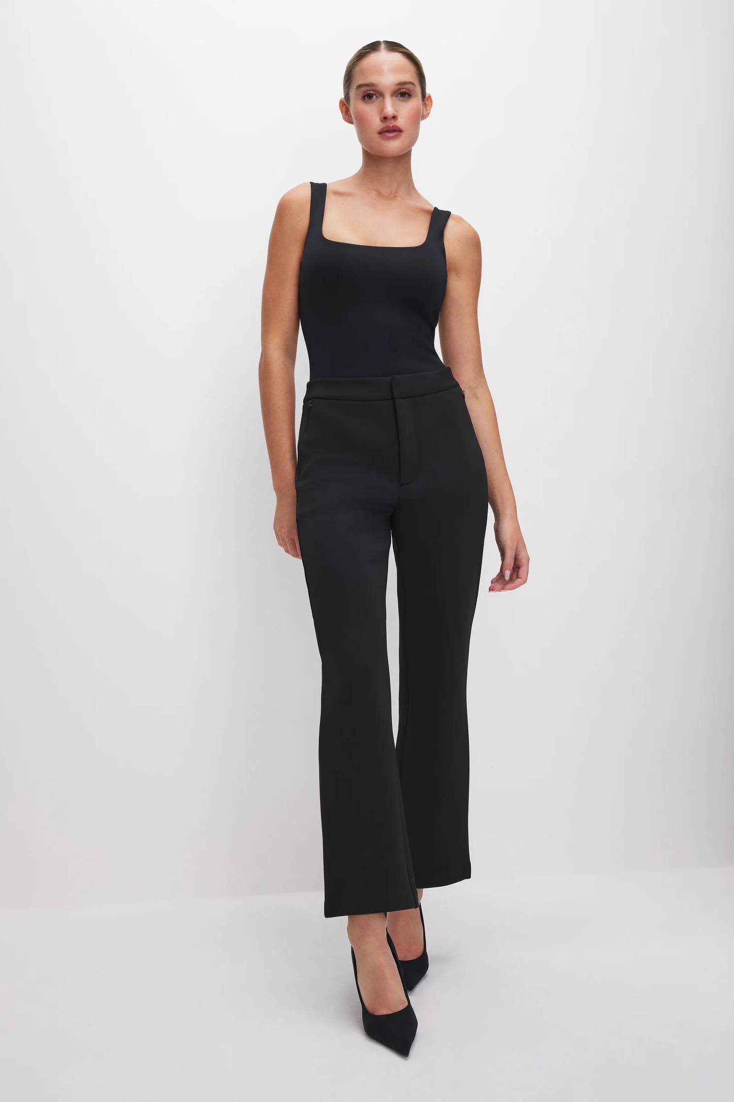 SCUBA CROPPED STRAIGHT TROUSERS