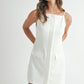 SHOULDER STRAP SUITING MINI DRESS