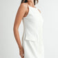 SHOULDER STRAP SUITING MINI DRESS