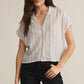 SAILOR STRIPED LINEN TOP